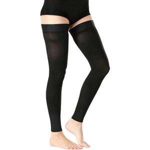 Thigh High Medical Compression Stockings For Women & Men,15-20 mmHg Thigh High Compression Socks,Firm Graduated Support Hose with Silicone Dot Band-Ideal for DVT,Varicose Veins,Edema,Swelling - Black 2XL
