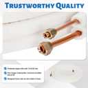 25FT Mini Split Line Set,Coil Line Set HVAC Refrigerant with Nuts(1/4+3/8).Includes - 3/8" & 1/4" OD Copper Tubing, 3/8" Thick Insulation, Flared Nuts - for DIY Mini Split AC/Heat Pump Installation