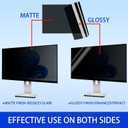 20 Inch Privacy Screen for Monitor with 16:9 Widescreen Monitor Blue Light Screen Protector - Anti-Glare - Anti-Scratch Protector Film for Data Confidentiality Privacy Shield [2 Pack]