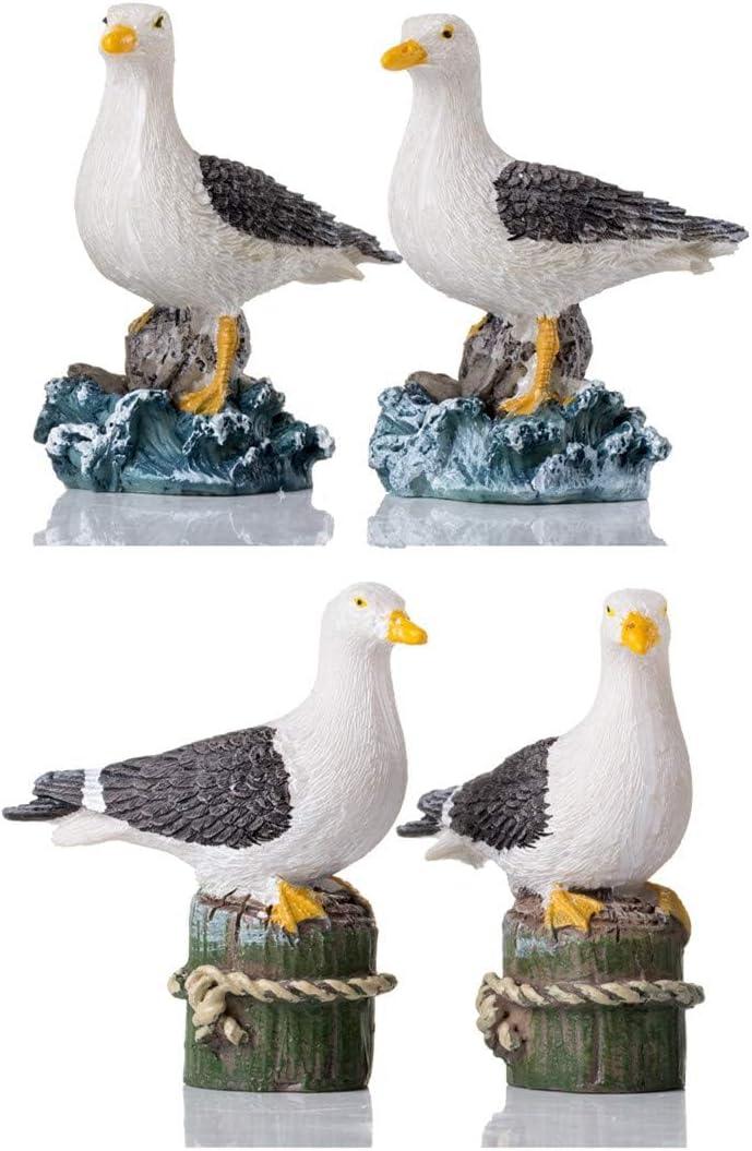 4pcs Small Seagull Dcor Birds Decorations