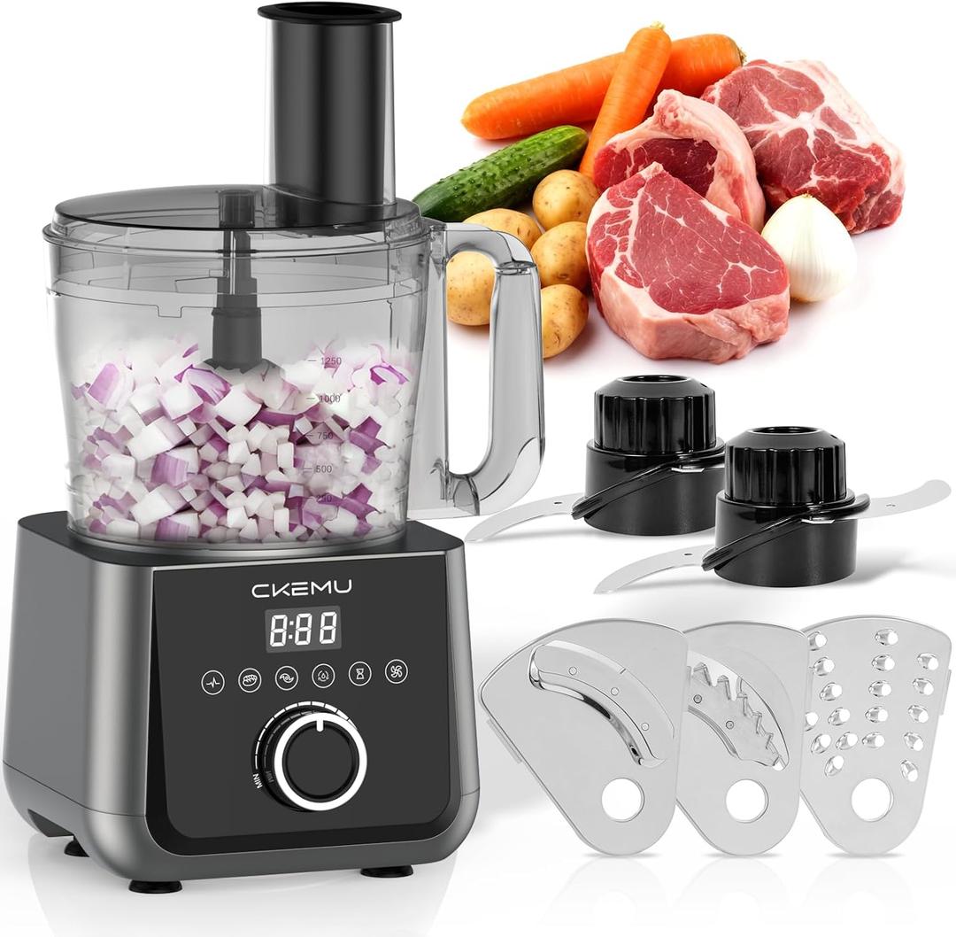 12 Cup Smart Food Processor, Electric Food Chopper Slicer