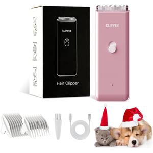 Home Professional Dog Grooming Kit Clipper Low Noise USB Rechargeable for Dog Cat (Ap005-pink)