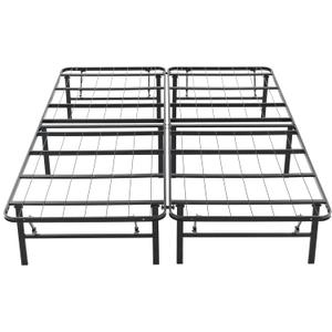 Hercules Folding Metal Bed Frame, 14" Platform Mattress Foundation, No Box Spring Needed, Queen