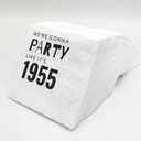 SharkBliss Funny 70th Birthday Cocktail Napkins, 100 Pack Black We're Gonna Party Like It's 1955 Disposable Paper Beverage Cocktail Napkins for Women Her 70th Birthday Party, 2-Ply, 5x5" (1955 Black)