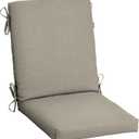 Arden Selections earthFIBER Outdoor Dining Chair Cushion, 20 x 20, Water Repellent, Fade Resistant, 1-Piece Cushion for Dining Chairs 20 x 20, Sandbar Taupe Texture