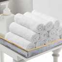 Avalon Towels Salon Towel - White Hand Towels Bulk Pack of 24 - 100% Cotton Absorbent Spa, Facial & Gym Towel for Working Out - 16x27 Inches (Not Bleach Proof)