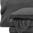 Bare Home Super Soft Fleece Sheet Set - Full Size - Extra Plush Polar Fleece, No-Pilling Bed Sheets - All Season Cozy Warmth (Full, Grey)
