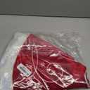 Red Christmas Tree Skirt 32 Inches Snow Sequin Embroidery with White Trim Border Decor for Xmas Holiday Party Ornaments