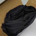 MIULEE Solid Color Sheer Curtains 84 Inches Long 2 Panels Set - Fall Elegant Lightweight Grommet Light Filtering Halloween Window Voile Drapes/Treatment for Bedroom Living Room W42 x L84 Inch, Black