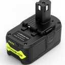 1 Pack RB18L50 18V 6000mAh Lithium Battery Compatible with Ryobi 18V BPL-1815 BPL-1820G BPL1820 BPL18151 P102 P103 P104 P105 P107 P109 P122 Cordless Power Tools