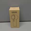 Rican Handheld Portable Hand Fan with Air Cooling Cooler High Speed Rechargeable Power Electric USB Personal Hand Held Turbo Small Mini Pocket for Outdoor Travel (Grey)