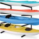 Yes4All Kayak Storage Rack Kayak Wall Mount Rack 400lbs 4 Adjustable Levels Kayak Rack for Outdoor, Indoor Kayak Storage Rack (A. BASIC - Black)