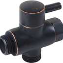 Brass Shower Arm Diverter Valve for Hand Held Showerhead and Fixed Spray Head,G 1/2 3-Way Bathroom Universal Shower System Replacement Part (Oil-Rubbed Bronze)