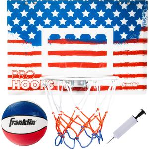 Franklin Sports Mini Basketball Hoops-Indoor Over The Door Mini Hoop+Basketball Sets-Perfect Accessory for Bedroom+Office
