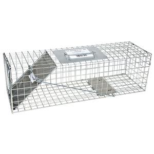 JT Eaton 465 Answer Galvanized Steel Wire Single Door Professional Live Animal Cage Trap, 24" Length x 7" Width x 7" Depth