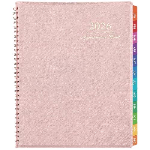 2026 Appointment Book/Planner - Weekly Appointment Book 2026, January 2026 - December 2026, 8.26"x 11.4", Daily/Hourly Planner with Tabs, 15 Minutes, Wirebound