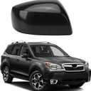 Right Passenger Side Car Mirror Cap Cover Compatible with Subaru Forester 2014 2015 2016 2017 without Side Assistent Hole, OEM 91059FJ000, Black
