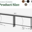 SUPERJARE 78.8 Inch Narrow Console Table with Outlet, Sofa Tables, Behind Couch Table, Long Entryway Tables with Charging Station, for Living Room, Black