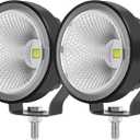 4 Inch Led Pod Light IP68 White LED Work Light Bar Car 12V 24V Led Flood Beam For Trailer Motorcycle Truck 4x4 Off Road Pick-up Deck Dock Marine Auxiliary Fog Driving Lights 2PCS
