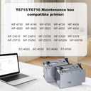 T6715 T6716 Ink Maintenance Box for Workforce Pro WF-4730 WF-4740 WF-3820 WF-4734 WF-3834 WF-4720 WF-4830 ET-4040 EC-4020 EC-4030 Printers, T671500 T671600 Maintenance Box（2-Packs）