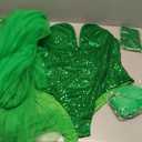 Costume Cosplay Poison Ivy Sequin Costume Body and Gloves 2 XL May Vary