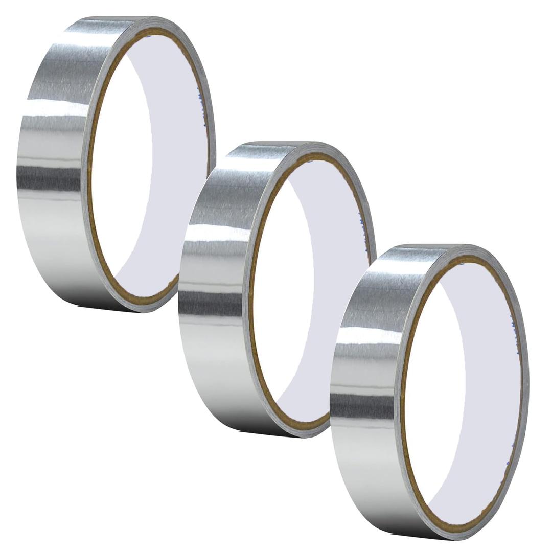 3pcs Silver Metal Ducting Tapes, High Temperature, Dryer Vent Insulation Tape for Ductwork