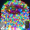 552 FT 1400 LED Christmas Lights Outdoor Decorations Super Long Fairy Lights Waterproof 8 Modes Timer Clear Wire String Lights for Outside House Tree Patio Yard Wedding Party Holiday-Multicolored