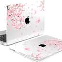MEEgoodo Case for M5/M4/M3/M2 MacBook Air 13.6 inch Case 2026 2025 2024 2022, Fit Model A3449/A3240/A3113/A2681, Laptop Hard Shell Compatible with MacBook Air 13 inch, Cherry Blossoms