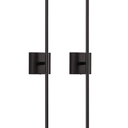 KDG Cordless Wall Sconces Set of 2, Wireless 5200mAh Rechargeable Battery Operated LED Wall Lamps with Remote, 360° Rotate Lightings for Wall Painting, Bedroom, Hallway, Night Light 23.6 inch (Black)