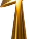 Bojim Rechargeable Cordless Table Lamp, Gold LED Battery Operated Wireless Table Lights, Touch for 3 Color Dimmable, IP54 Waterproof for Restaurant, Dining, Outdoor, Patio, Outside (11 Inch - Magnetic)