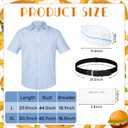 Seenelling 4 Pcs Burger Costume Striped Shirt Disposable Cook's Cap Belts Blank Badge for Men Women Halloween Movie Cosplay (Large)