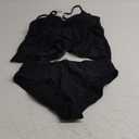 Eomenie Two Piece Tankini Swimsuits for Women Tummy Control Cutout Bathing Suit Tie Knot Flowy Swim Dress with Bottom L