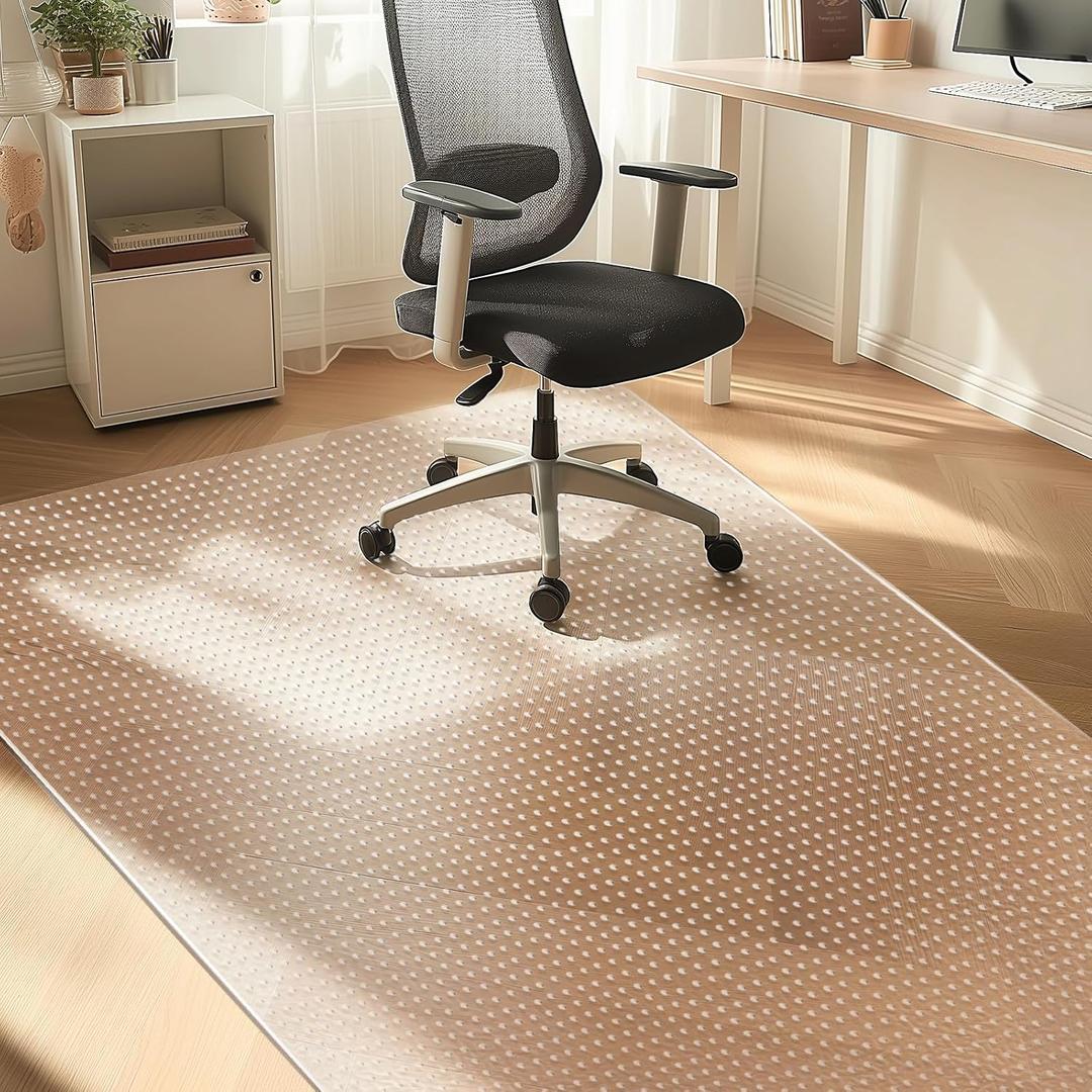 48" x 72" Office Chair Mat for Low-Pile Carpet
2.2mm Thick Clear Desk Chair Mat with Non-Slip Studded Backing, Large Floor Protector for Flat Carpeted Floors