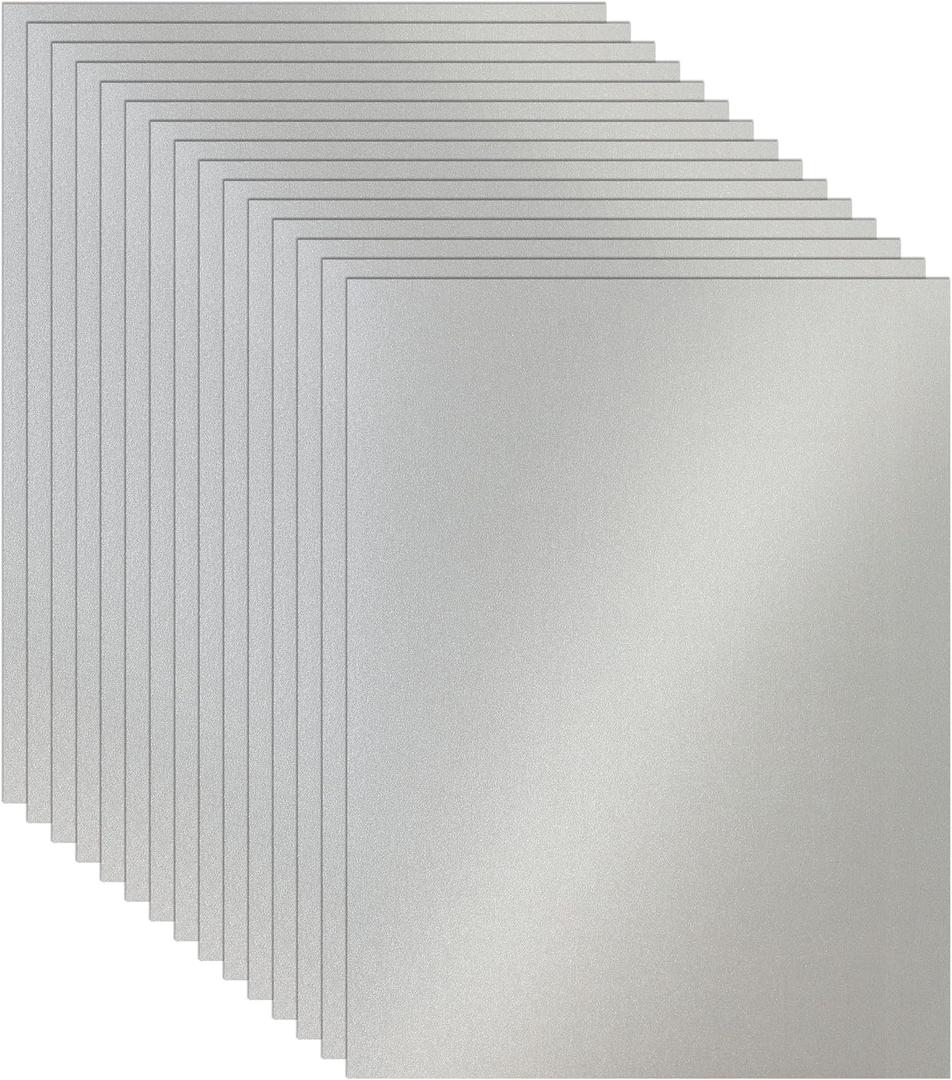 Guakicae 100 Sheets Silver Shimmer Cardstock 8.5 x 11 Metallic Paper, 92lb Heavyweight Certificate Paper Card Stock for Wedding Invitations, Crafting, Thank You Cards, Business Cards, Graduations