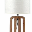 Lite Source Walnut Wood Table Lamp