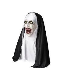 The Nun Massacre Horror Movie Face Mask Costume Valak Halloween Cosplay Scary