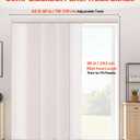 VEVOR Panel Track Blinds, Extendable Track from 45.8 in to 86 in W, Trimmable Panel Curtains Up to 96 in H, Adjustable Vertical Panel Blinds for Sliding Doors, Patio Doors, Room Divider, Light Brown, 98.4"W x 85.8"H