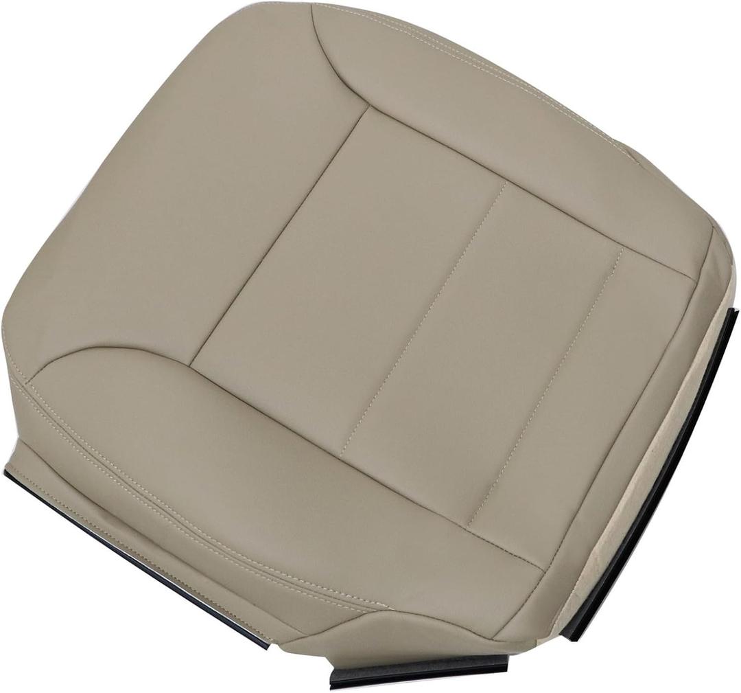 FZJDSD Cashmere Tan Driver Side Bottom Microfiber Leather Replacement Seat Cover Compatible with Mercedes Benz ML320 ML350 ML450 ML500 ML550 2009 2010 2011 2012 2013