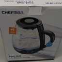 Chefman 1.7-Liter Electric Tea Kettle w/ Borosilicate Glass and Automatic Shutoff - Black