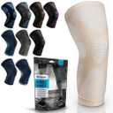 POWERLIX Leg Sleeve - Best Knee Brace for Leg Pain for Men & Women Knee Support for Running, Basketball, Volleyball, Weightlifting, Gym, Workout, Sports Please Check Sizing Chart, Size L