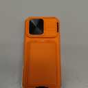 SSLOTSCASE for iPhone 17 Pro Case with Card Holder & Camera Stand & Kickstand & Slide Camera Lens Cover & Wallet, Military-Grade Heavy Duty Men Women Phone Case Cover for iPhone 17 Pro 6.3'', Orange