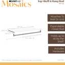 ClosetMaid Mosaics Shelf and Rod Closet Organizer, 2.52" H x 36.02" W x 13.78" D, White