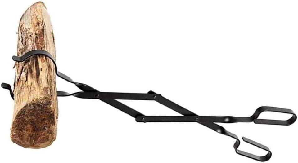 Rocky Mountain Goods Firewood Tongs - Reinforced Wrought Iron for Extra Strength - 26 - Grabber for up to 12 Thick Logs - Log - Rust Resistant Finish for Indoor/Outdoor Use (1)