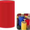 Red Pedestal Cover for Princess Snow Birthday Party Decoration White Fairy Tale Plinth Cover Cylinder Cover Event Props (26" (Round))
