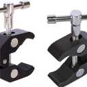 Super Clamp with 1/4 and 3/8 Thread for Photography,Camera Monitor, LED Light,Umbrellas, Plate Glass, Cross Bars, Hooks, Shelves, Photo Accessories-2Pack