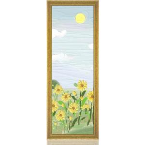 Wood 12x36 Frame Gold, Ornate Natural 36x12in Poster Picture Frame, Modern Golden 12 x 36inch Gallery Wall Photo Frame with HD Plexiglass, Horizontal Vertical Wall Mounting Display 1pcs