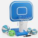 Uladis Pool Basketball Hoop 33"x26"x50" Pool Game with Adjustable Height