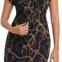 Nightgowns for Women Short Sleeve Drawstring House Dress S-3XL (M)