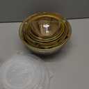 COOK WITH COLOR 12 Pc Glass Mixing Bowl Set with Lids  Borosilicate Glass Nesting Bowls for Cooking, Baking and Meal Prep, Gold Rim