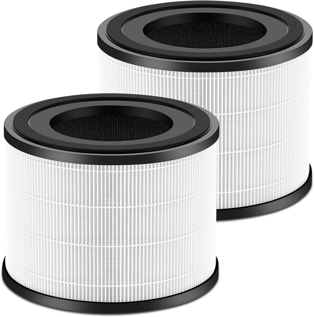 2 Pack AP-S0610L Filter Replacement Filter,Compatible with MOOKA AP-S0610L Air Purifier,for Home Large Rooms up to 1200ftWhite